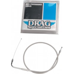 CABLE RETORNO ACELERADOR DRAG SPECIALTIES CON FUNDA DE ACERO INOXIDABLE TRENZADO 28.5"