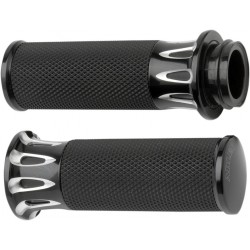 Puños Arlen Ness Fusion Deep Cut Black Anodizado para Acelerador Electrónico TBW