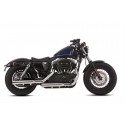 Silenciosos Homologados Falcon Double Groove Cromados para HD Sportster 17-20