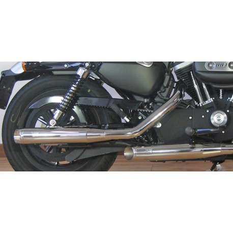 Escapes Homologados MCJ Royal 80 Cromados con Sonoridad Ajustable para HD Sportster 14-16