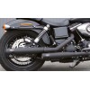 Escapes Homologados MCJ Royal 80 Negros con Sonoridad Ajustable para HD Sportster 14-16