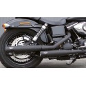 Escapes Homologados MCJ Royal 80 Negros con Sonoridad Ajustable para HD Sportster 14-16