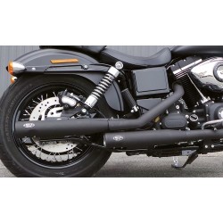 Escapes Homologados MCJ Royal 80 Negros con Sonoridad Ajustable para HD Sportster 17-21