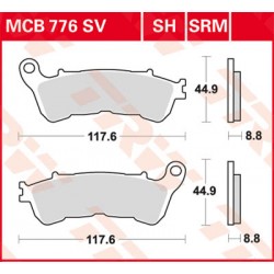 Pastillas de Freno Delanteras TRW Orgánicas para Honda Shadow VT750 10-16