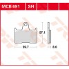 Pastillas de Freno Traseras TRW Orgánicas para Honda Shadow VT750 10-16